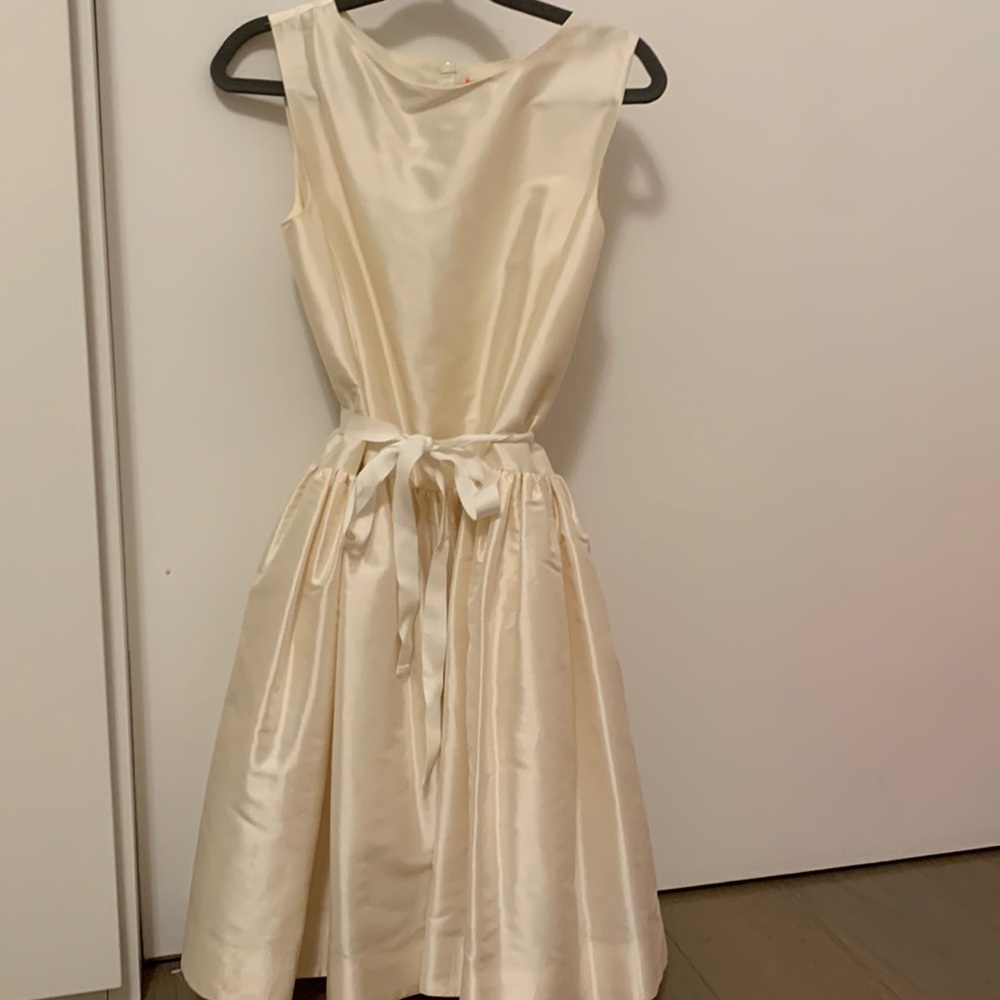 Girls Crewcut cream/white silky dress